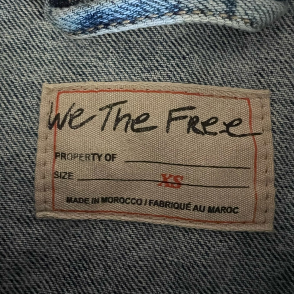 We The Free Rumors Denim Jacket in Light Indigo Free People Size XS - Picture 10 of 16